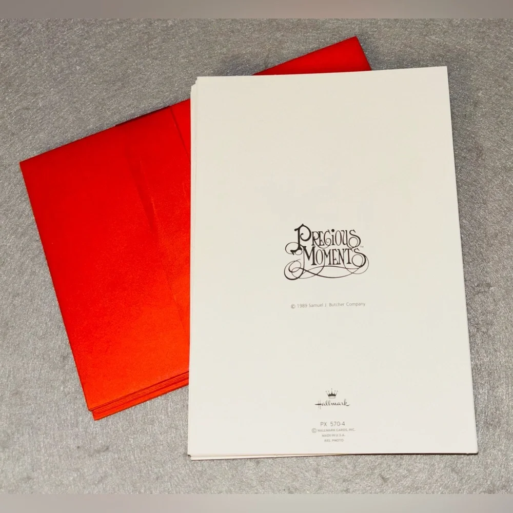 New VTG 1989 Precious Moments‎ Christmas Cards Set of 14 Cards, 16 Envelopes